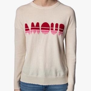NWT Zadig & Voltaire Gaby Amour Sweater in Crème